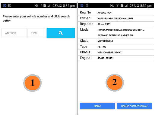 vehicle information app