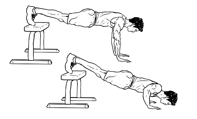 decline pushup exercise