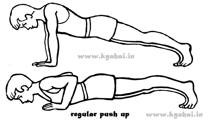 regular Push up exercise